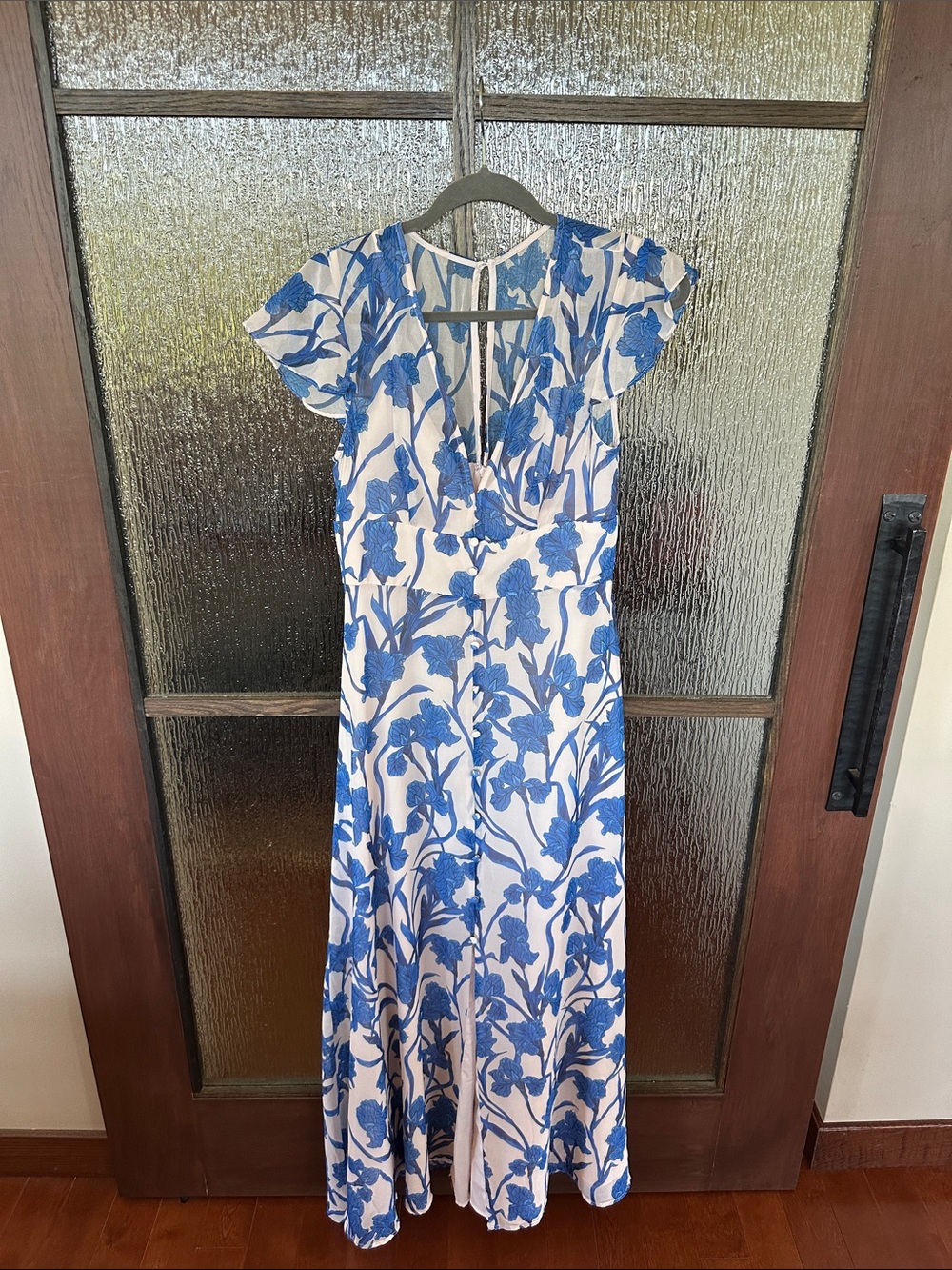 Hutch Nia Floral Dress size 6 Blue Floral V-Neck Maxi Dress - Women - Picture 9 of 15